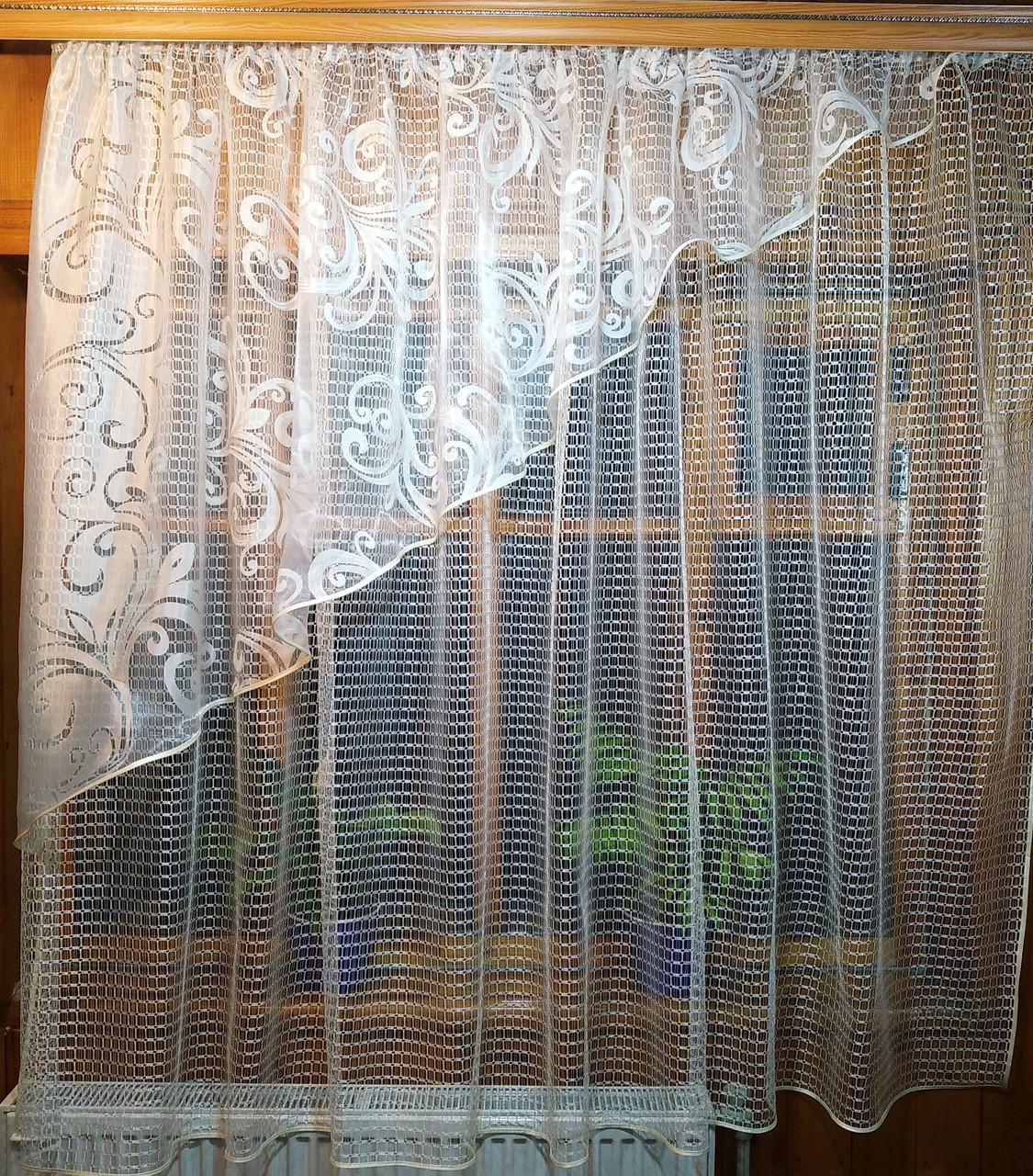 Штори Фаїна вензель ліва Молочний (1668038212)