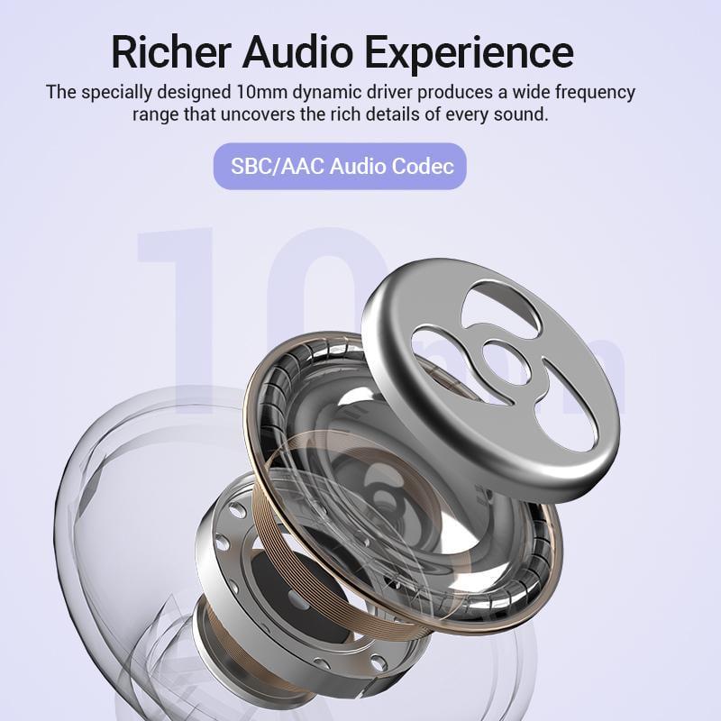 Навушники бездротові Vention Air A01 Bluetooth 5.3 TWS 24 год LED 10 мм AAC/SBC Hi-Fi водонепроникні IPX4 Бежевий (NBMN0) - фото 10 Навушники бездротові Vention Air A01 Bluetooth 5.3 TWS 24 год LED 10 мм AAC/SBC Hi-Fi водонепроникні IPX4 Бежевий (NBMN0) - фото 10