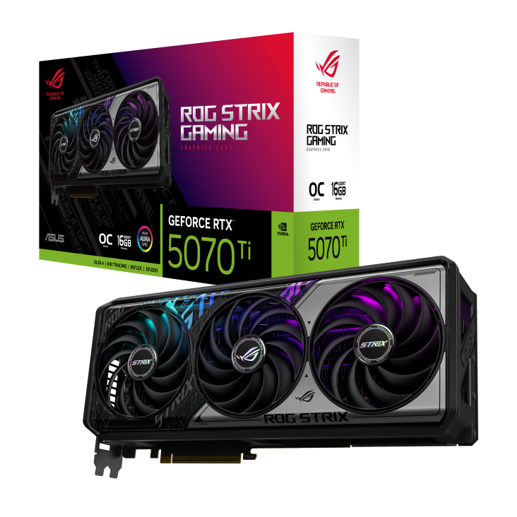 Видеокарта RTX 5070 Ti 16GB GDDR7 ROG Strix Gaming OC Asus (ROG-STRIX-RTX5070TI-O16G-GAMING) Видеокарта RTX 5070 Ti 16GB GDDR7 ROG Strix Gaming OC Asus (ROG-STRIX-RTX5070TI-O16G-GAMING)