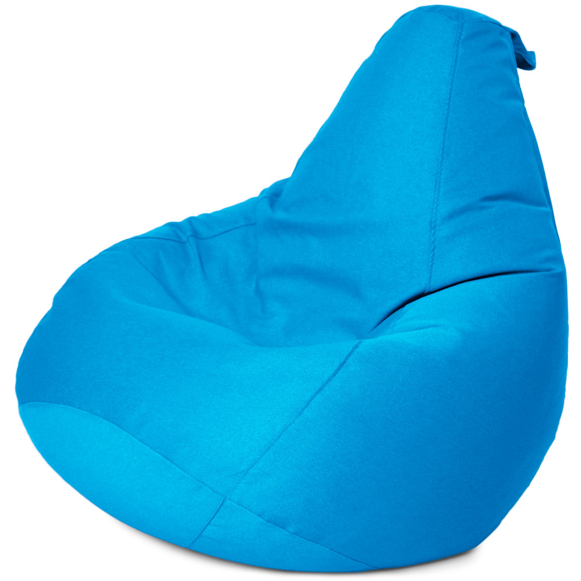 Крісло-мішок iQmebel груша Рогожка 2XL 120х85 см Блакитний (013217)