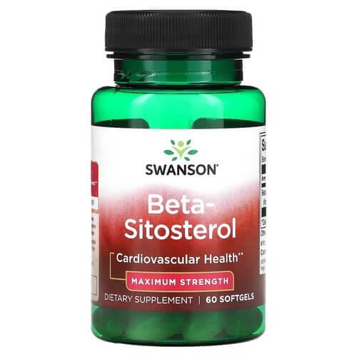 Снижение уровня холестерина Swanson Beta-Sitosterol 160 мг 60 жидких капс. (SW790)