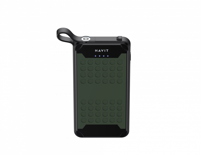 Повербанк защищенный Havit FS214 с фонариком IP67 10000 mAh Green (27522) - фото 3