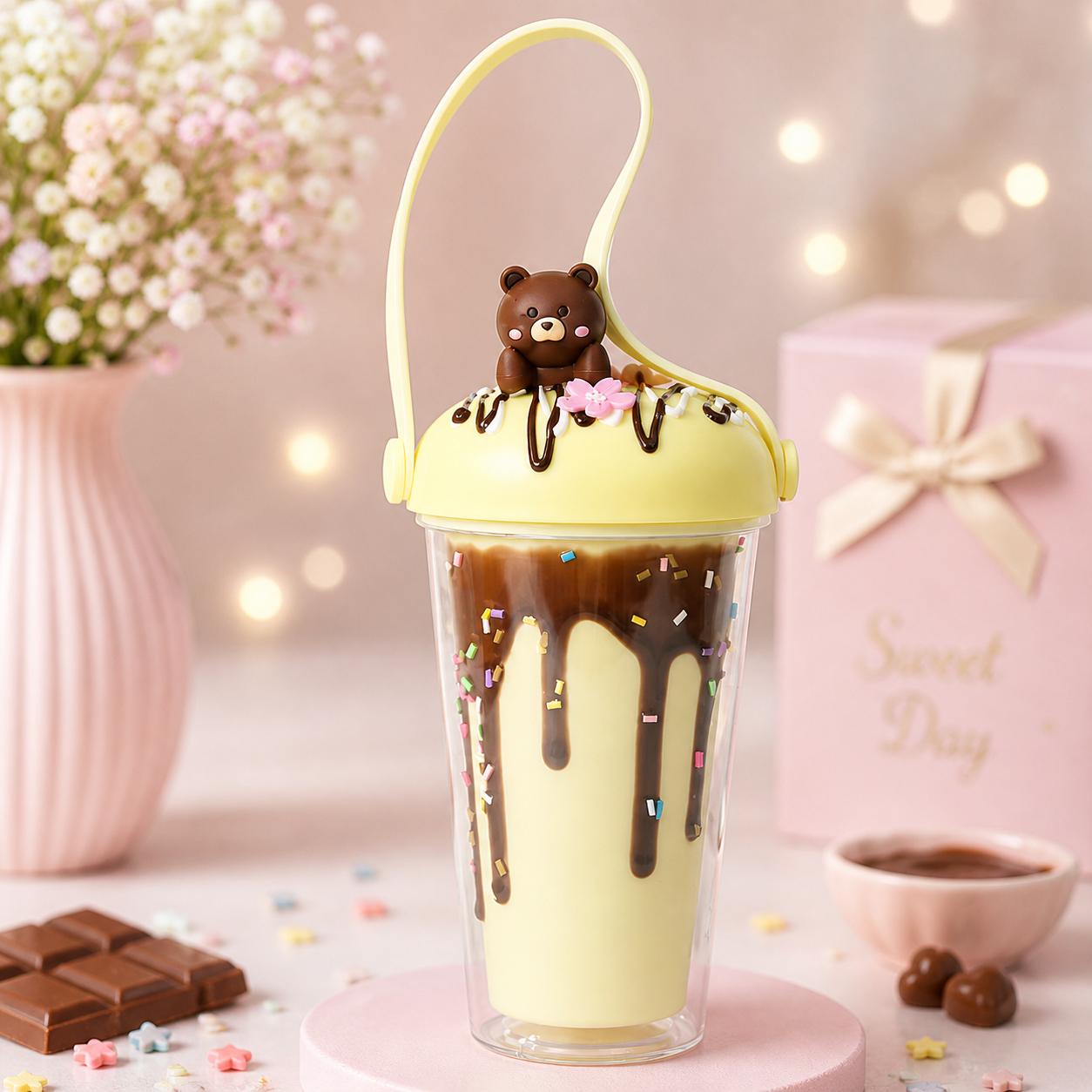 Стакан с крышкой и трубочкой Sweets 450 мл (R38077)