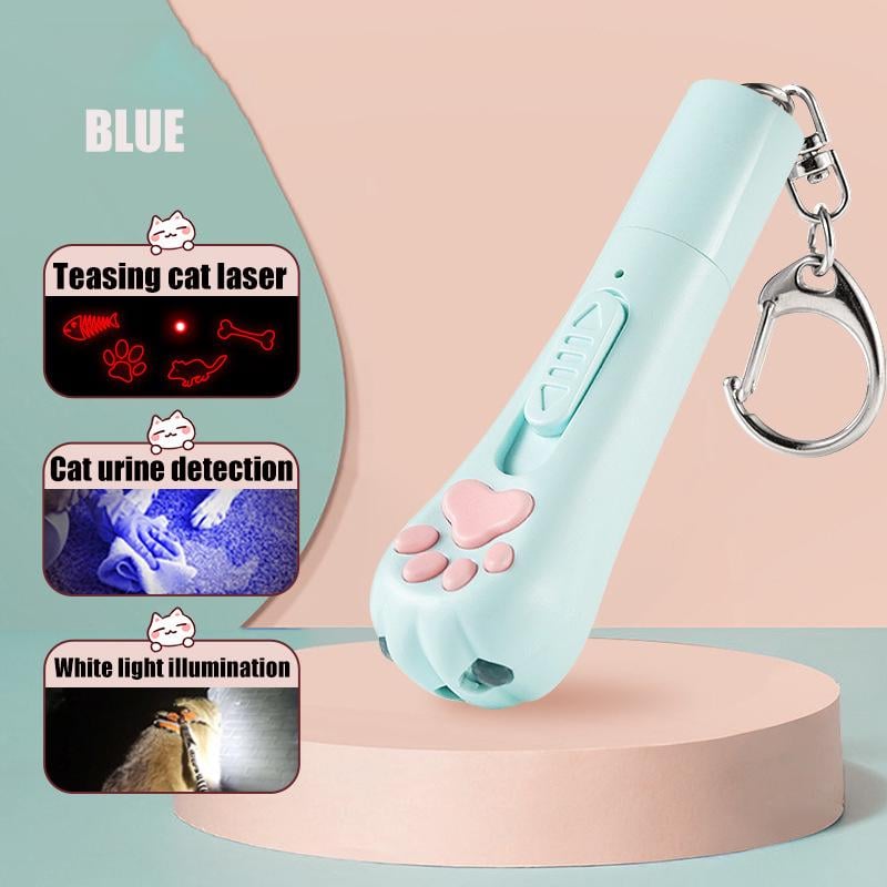 Ігровий ліхтар-лазер для тварин ZK-2381L LED+UV 4 картинки USB Білий (29703519) - фото 9