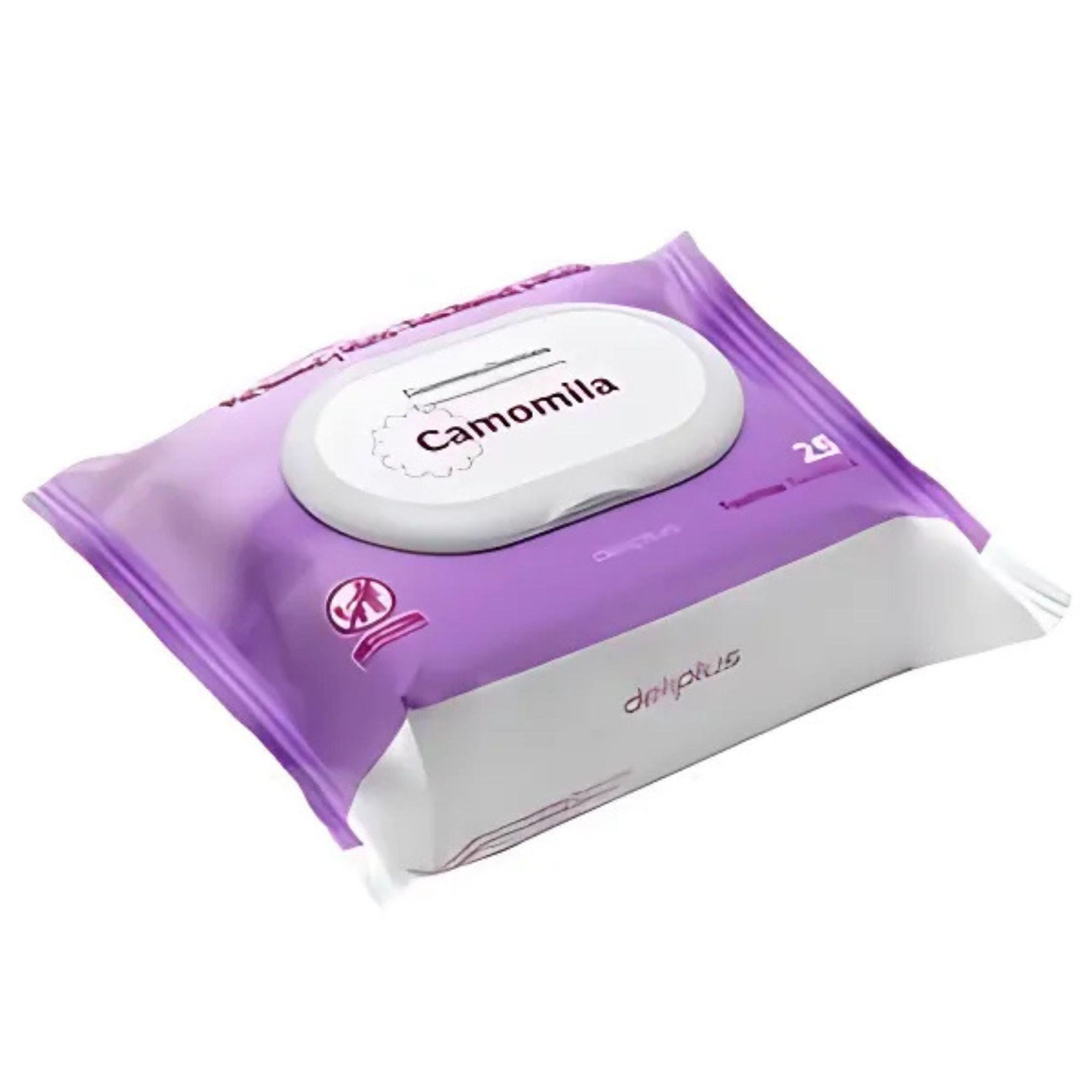 Влажные салфетки Deliplus для снятия макияжа с экстрактом ромашки 25 шт.