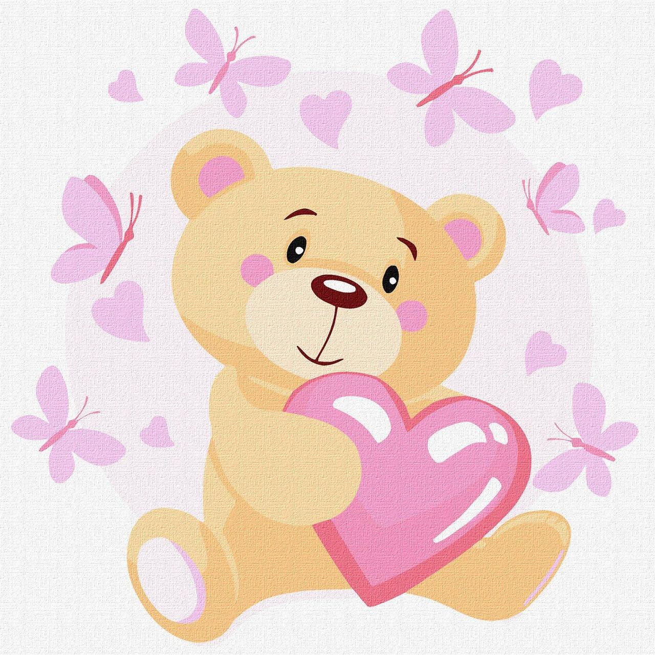 Картина по номерам Ideyka 7+ Маленький мишка 30х30 см (2824286961)