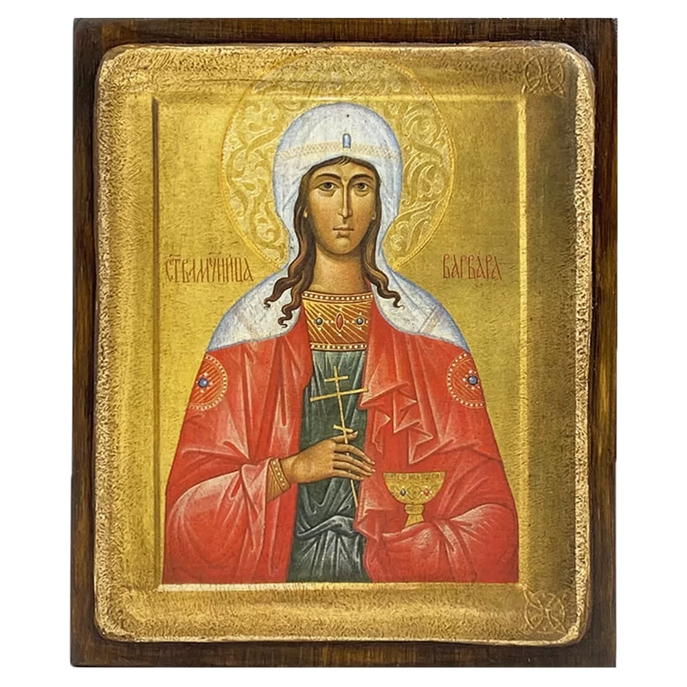 Икона Святая мученица Варвара на дереве 20х15 см (112-2136м)