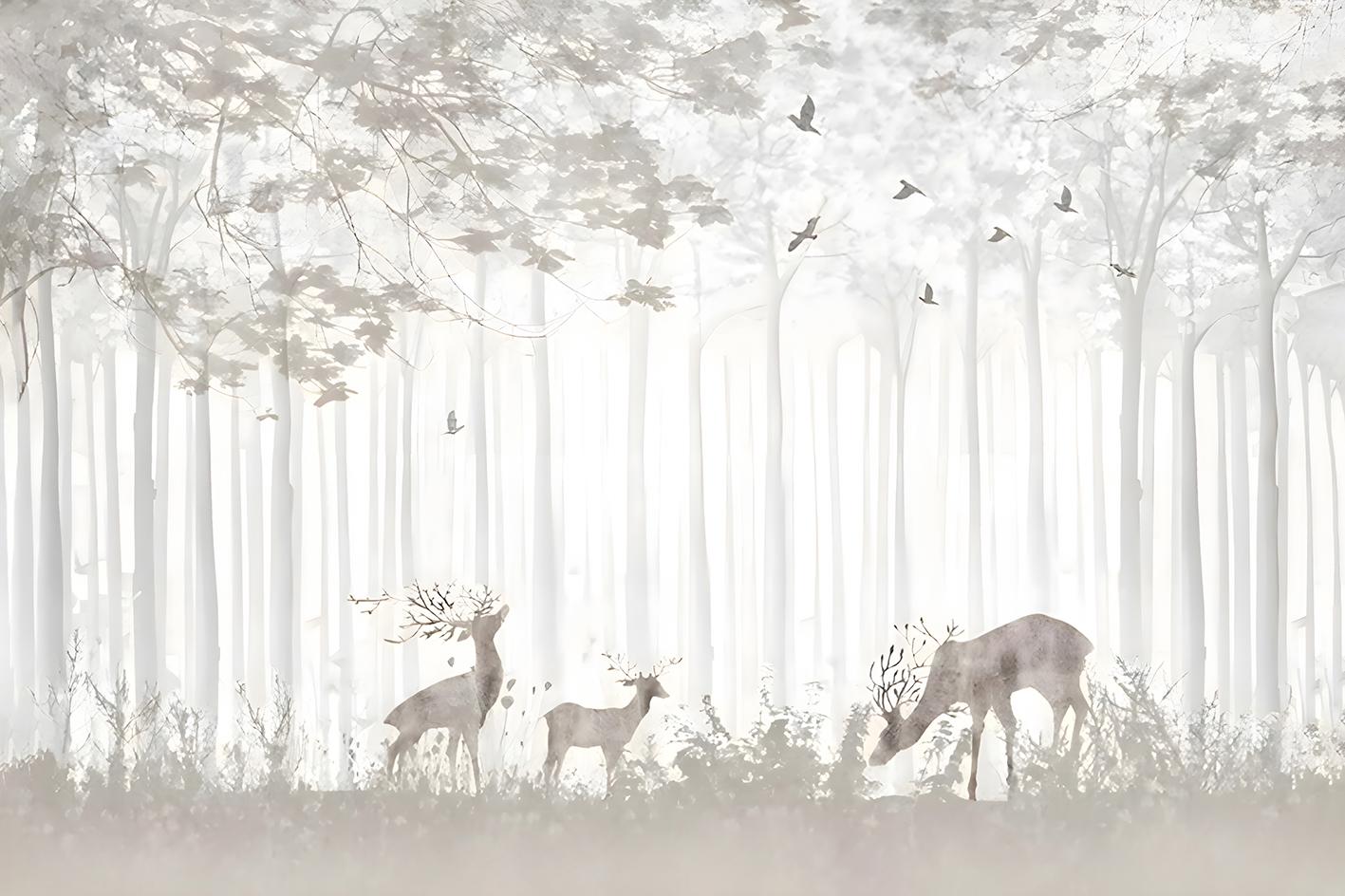 Фотошпалери флізелінові Upstream Сім'я оленів 230х153 см (S5KID-087/3)