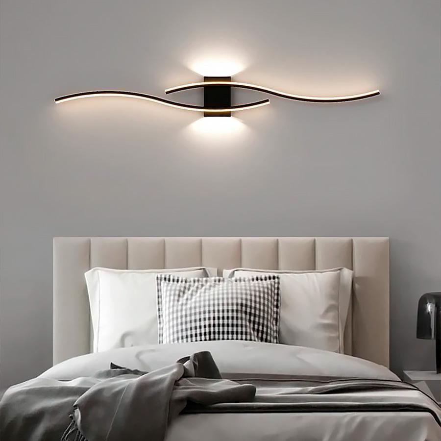 Светильник Line.F волнообразный настенный 90 см Черный (2428_4133)