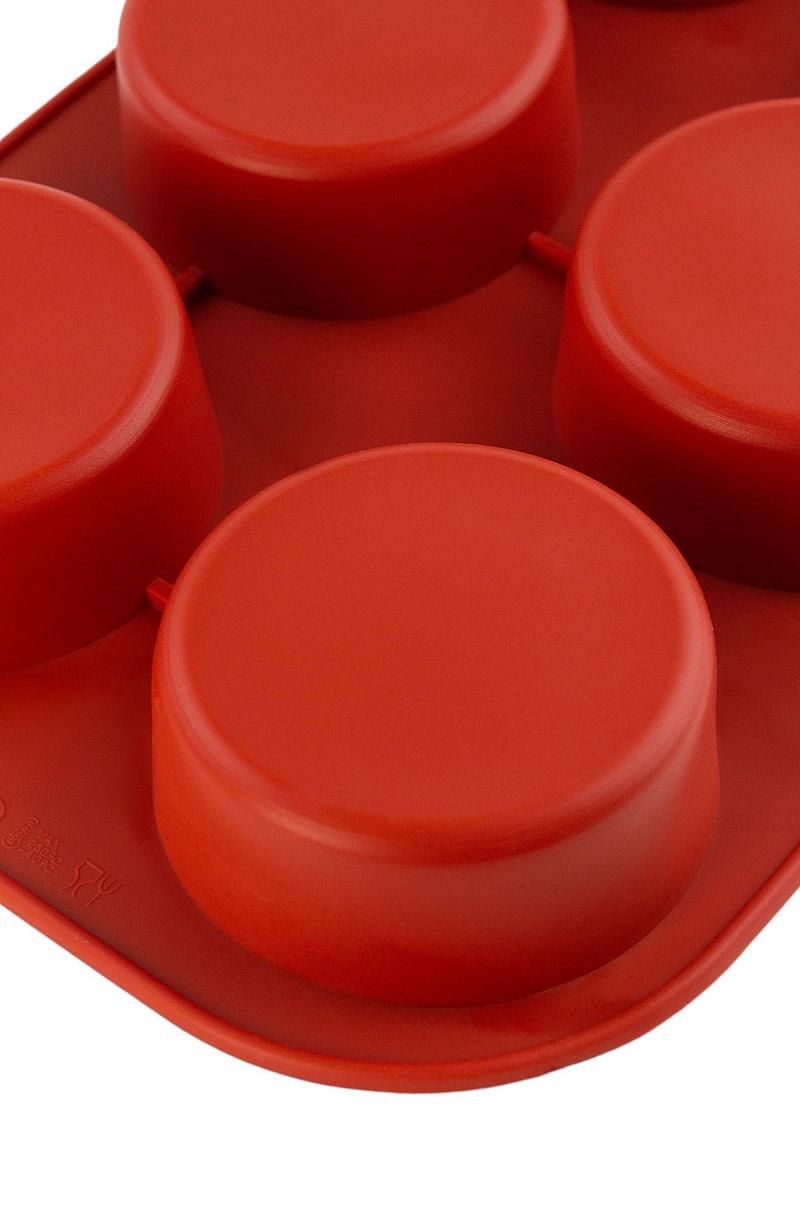 Форма силіконова One Chef для випічки Профі Тарт d 6,7 h 3 см на 6 осередків Червоний - фото 2 Форма силіконова One Chef для випічки Профі Тарт d 6,7 h 3 см на 6 осередків Червоний - фото 2