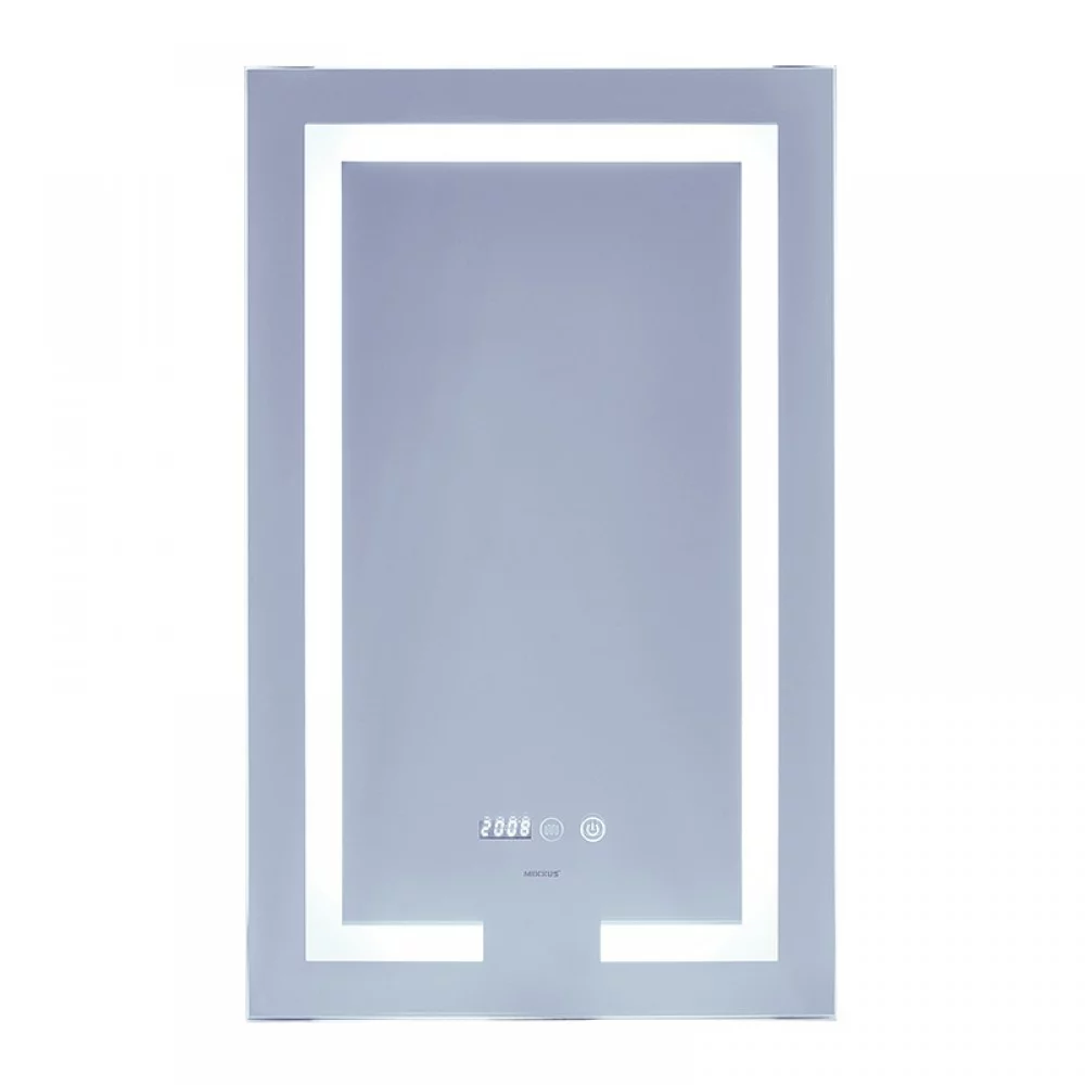 Зеркало MIXXUS Hard MR06-50x80 часы/LED-подсветка/антизапотевание (MI6011) - фото 1