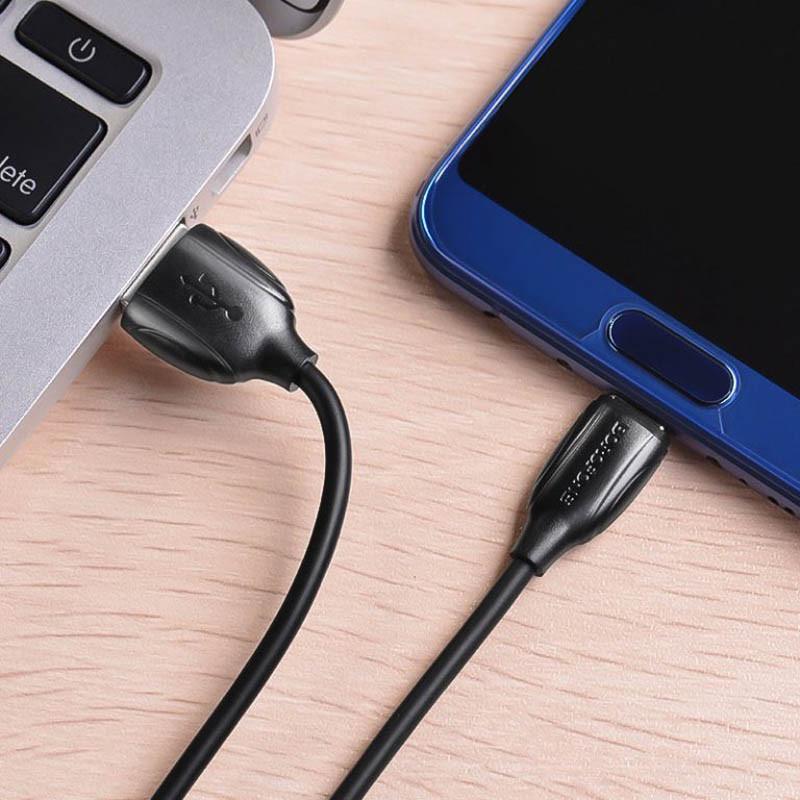Кабель дата Borofone BX19 USB Type-C 1 м Black (00000060129_2) - фото 4 Кабель дата Borofone BX19 USB Type-C 1 м Black (00000060129_2) - фото 4
