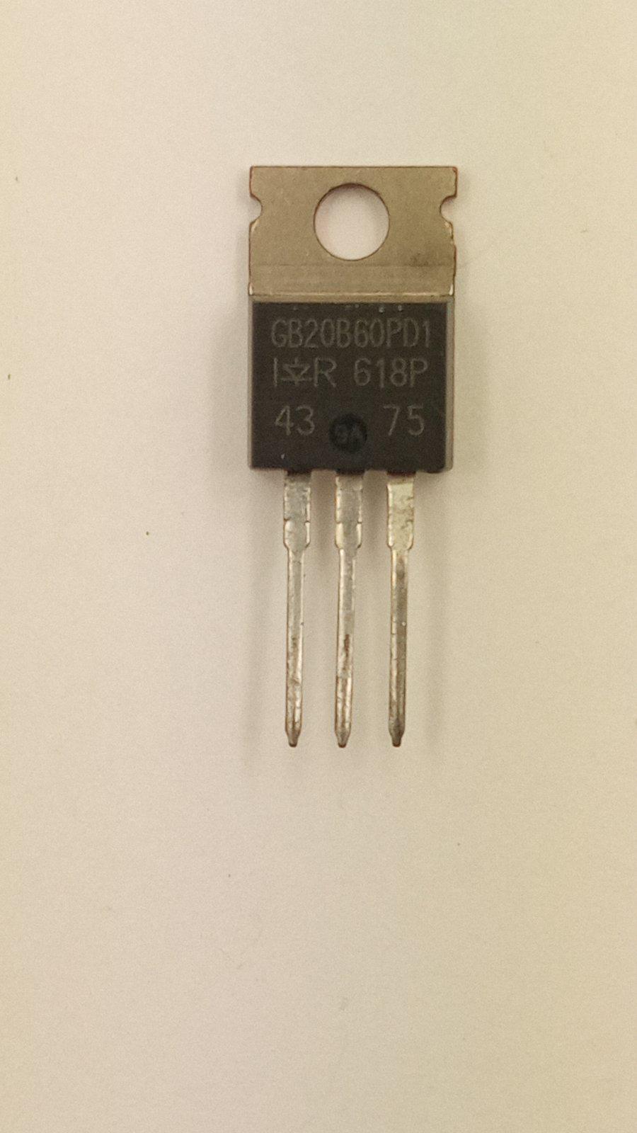 Транзистор IRGB20B60PD1 600V 40A 158m Om TO-220 (17128)
