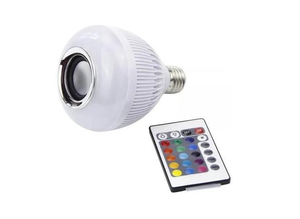 Блютуз лампочка цветная Led Music Bulb Bluetooth EL-2108 RGB с пультом управления и динамиком