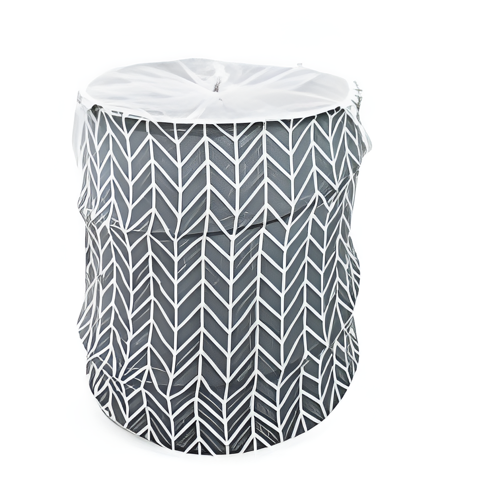 Корзина для вещей Stenson Clothes полиэстер с крышкой и ручками 40x50 см Серый (622128) Корзина для вещей Stenson Clothes полиэстер с крышкой и ручками 40x50 см Серый (622128)