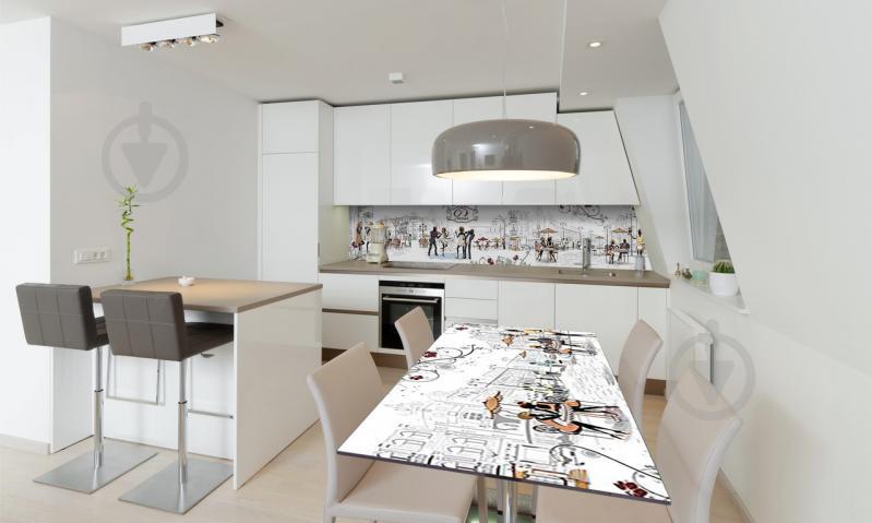 Наклейка виниловая на стол Zatarga «Париж Силуэты» 600х1200 мм Z180320st