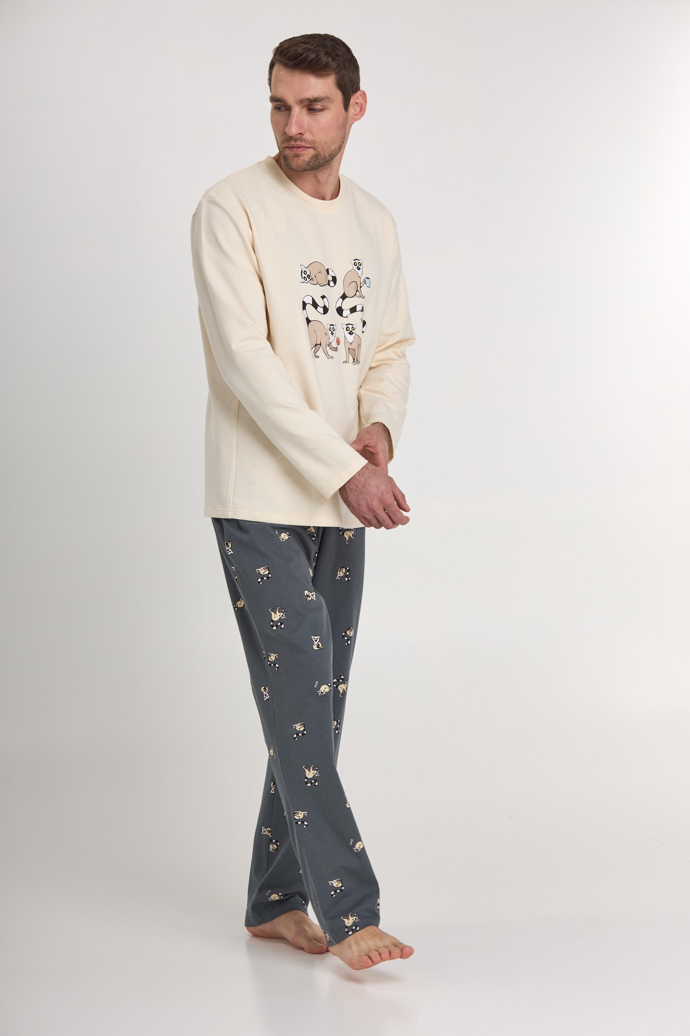 Пижама мужская Ellen Easy MPD 0880/13/02 M Молочный/Серый (0880/13/02)