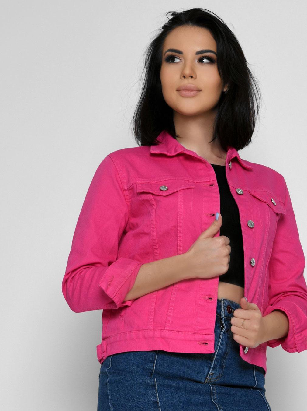 Куртка джинсовая Carica-6961-9 М Малиновый (2000002470496)