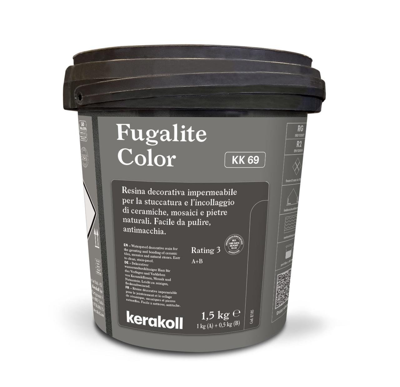 Затирка епоксидна Kerakoll Fugalite Color 1,5 кг Сірий (KK69)