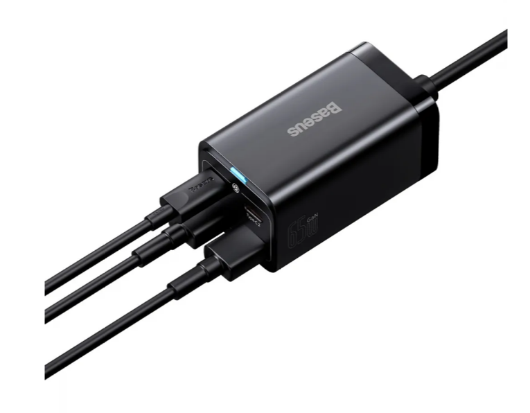 Зарядное устройство Baseus Wall Charger GaN3 Pro 2xUSB 2xType-C 65W Black (4565324h3) - фото 6