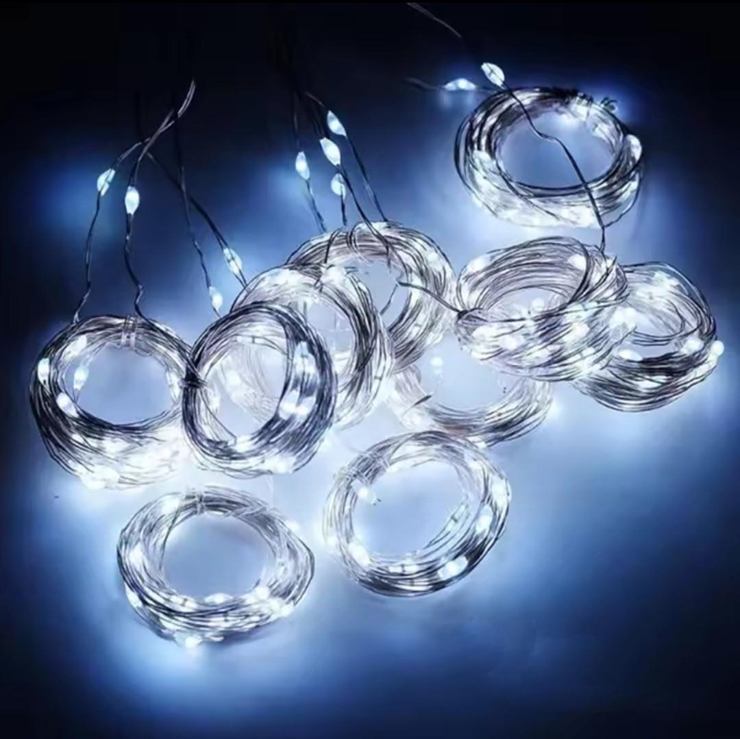 Гирлянда-штора светодиодная 3х3 м 300 LED белый свет (2404808521)