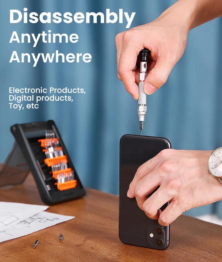 Набор отверток UGREEN магнитный из алюминиевого сплава Черный (80459) - фото 4 Набор отверток UGREEN магнитный из алюминиевого сплава Черный (80459) - фото 4