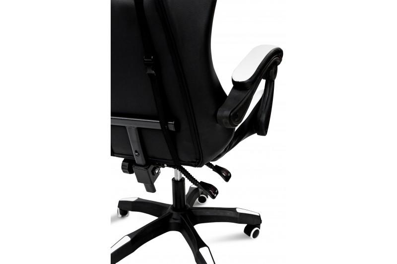 Крісло геймерське Comfort Line Slim Чорний/Білий (SLMBW-124132) - фото 9
