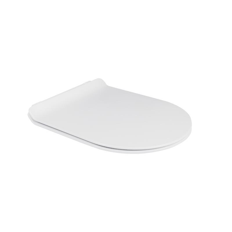 Сидіння для унітазу з мікроліфтом Qtap Presto Slim Duroplast Quick relase 335х420х35 мм White (10919158)