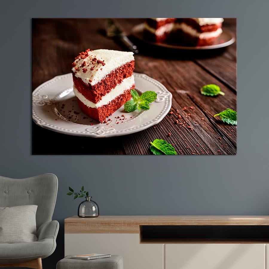 Настенний декор Бархатный шоколадный торт 51x34 см (A369-1)