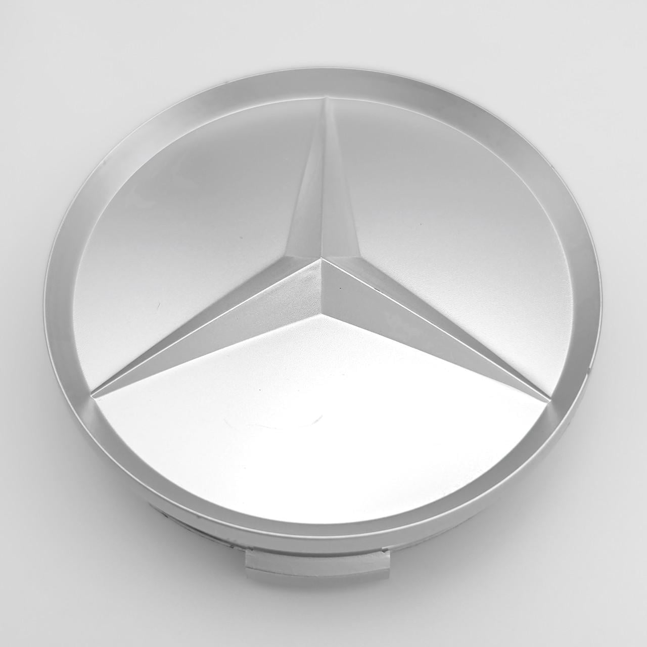 Ковпачок заглушка маточини колеса Mercedes Benz 75 мм тип 2 Хром матовий (3012422589)