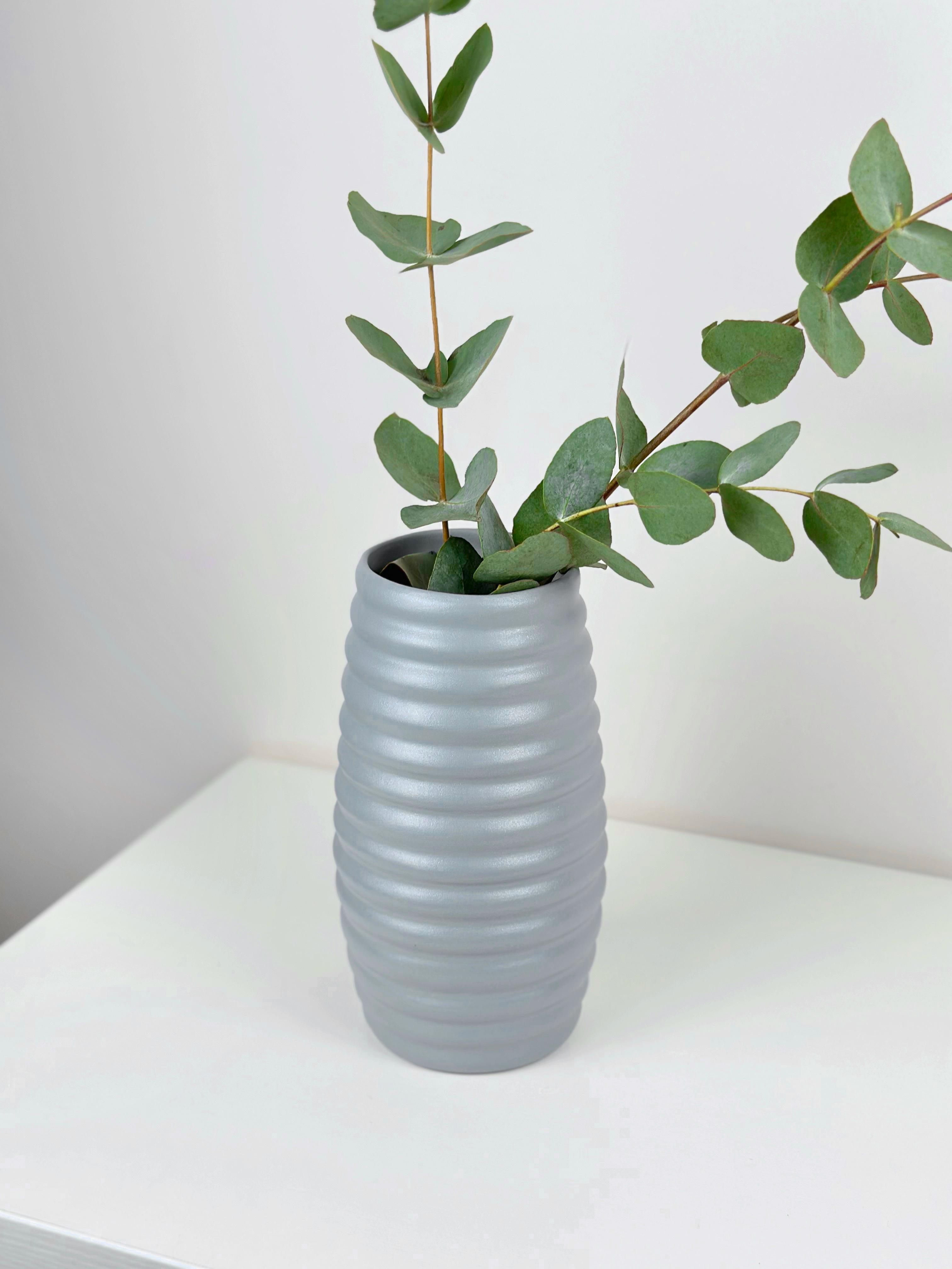 Ваза для цветов и декора Ритм 20 см Серый (14001-5)