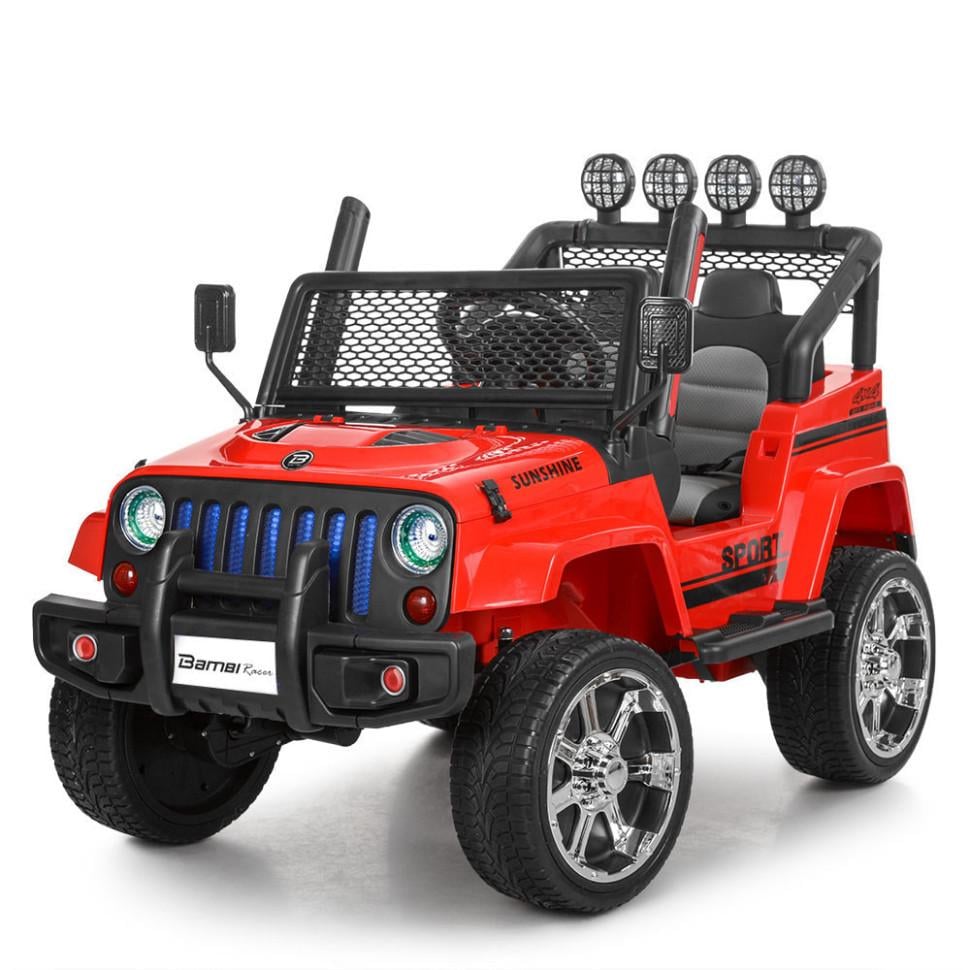 Детский электрический джип Bambi Racer 12V одноместный до 30 кг Красный (DE-169-E-41)