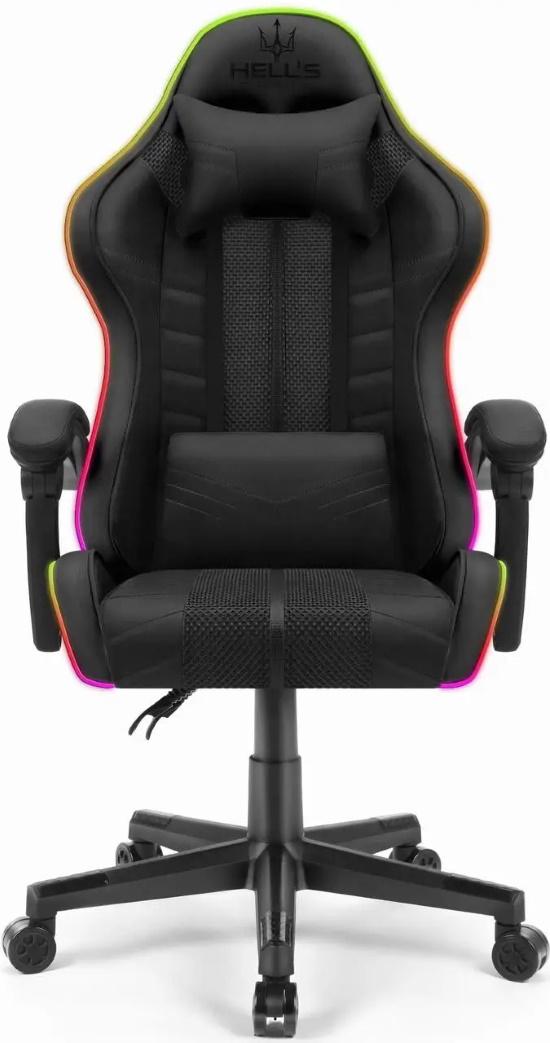 Крісло комп'ютерне Hell's Chair HC-1004 Led Black