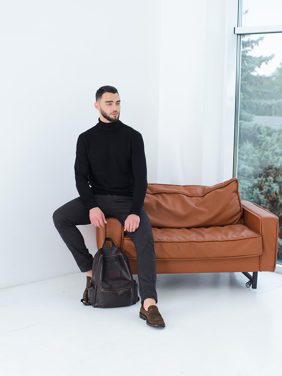 Водолазка чоловіча SVTR з м'якої італійської пряжі р. 52 Чорний (220) - фото 8 Водолазка чоловіча SVTR з м'якої італійської пряжі р. 52 Чорний (220) - фото 8