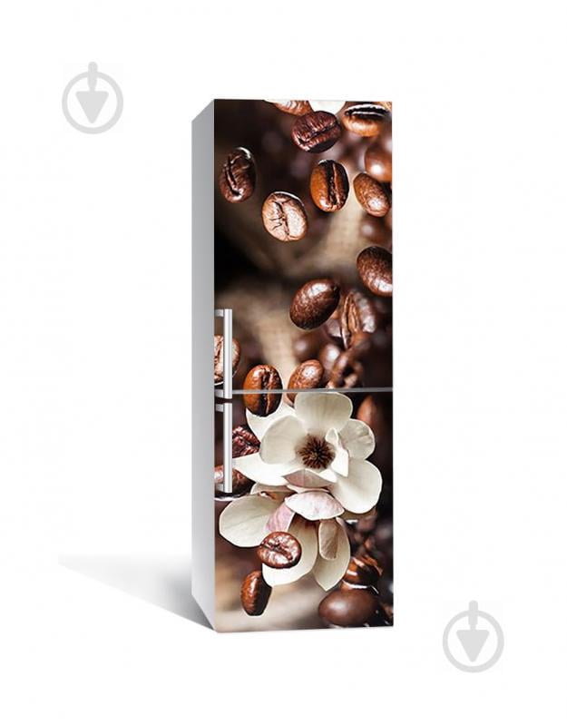 Наклейка на холодильник Zatarga «Падение кофейных зёрен» 650х2000 мм виниловая 3Д наклейка декор на кухню Наклейка на холодильник Zatarga «Падение кофейных зёрен» 650х2000 мм виниловая 3Д наклейка декор на кухню