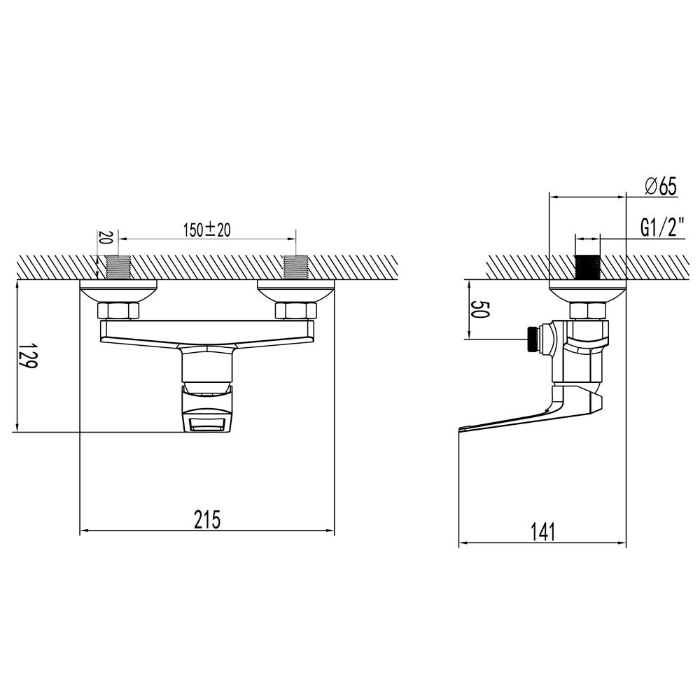 Змішувач для душу Corso CB-1D137C Bolsena ⌀ 35 (9614300) - фото 4