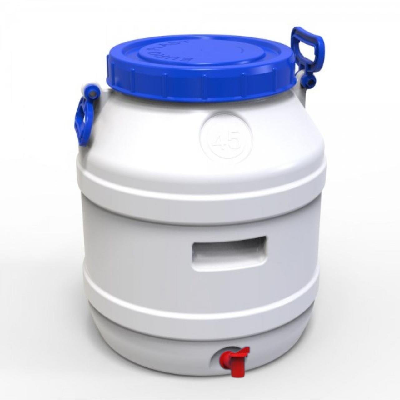Бидон Европласт пищевой с пластиковым краном 45 л (173292)