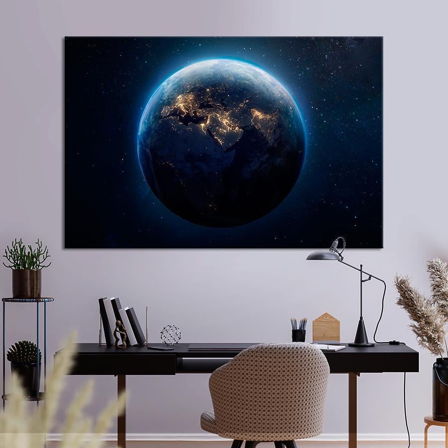 Картина на холсте Планета Земля 80x54 см (V226-1_L) Картина на холсте Планета Земля 80x54 см (V226-1_L)