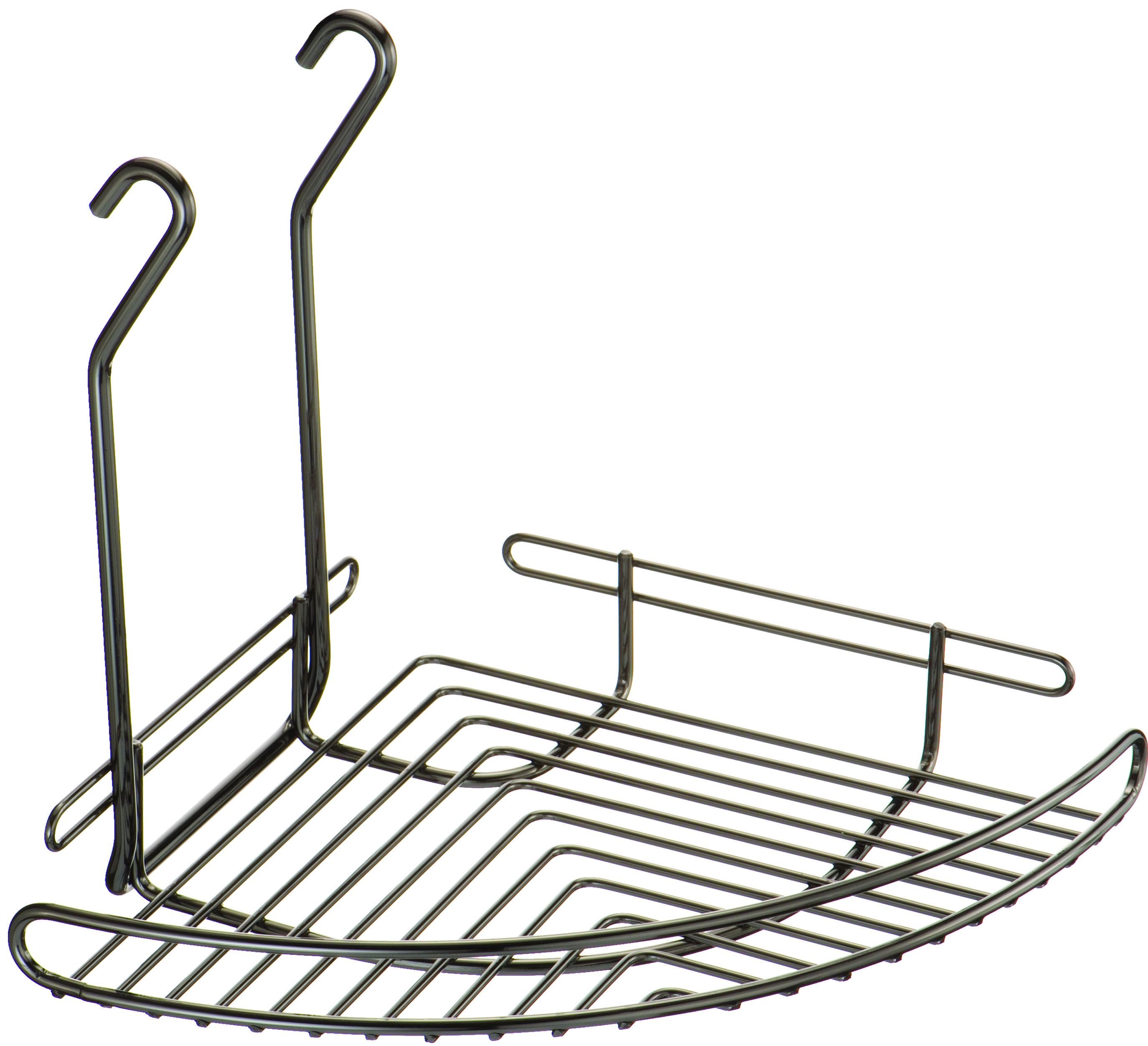 Полка на рейлинг Lemi угловая Черный никель (30707)