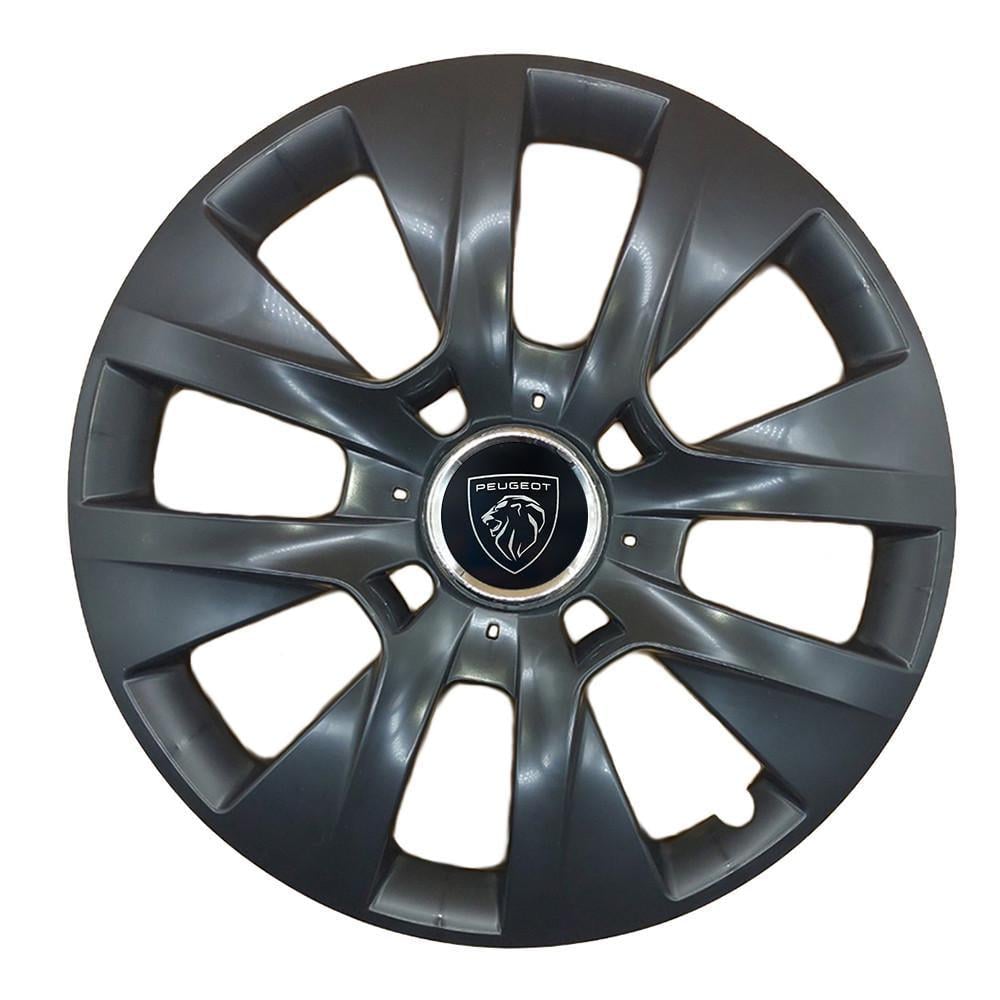 Комплект колпаков SJS R15 для Peugeot NEW 334 4 шт. Черный (107265)