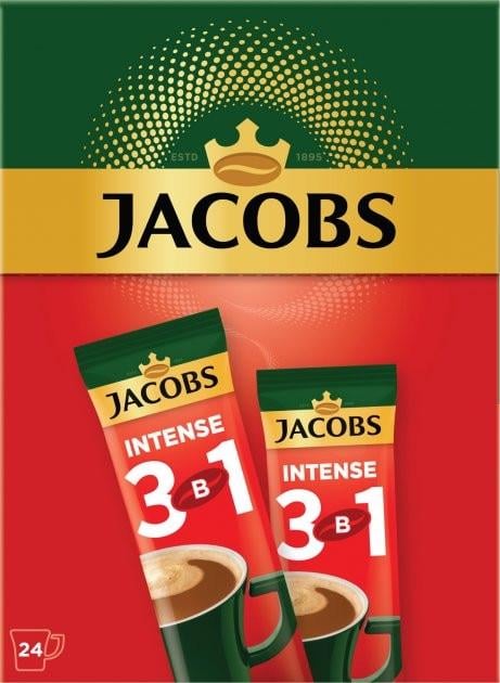 Кофе 3в1 Jacob's Intense 24 стика по 12,5 г