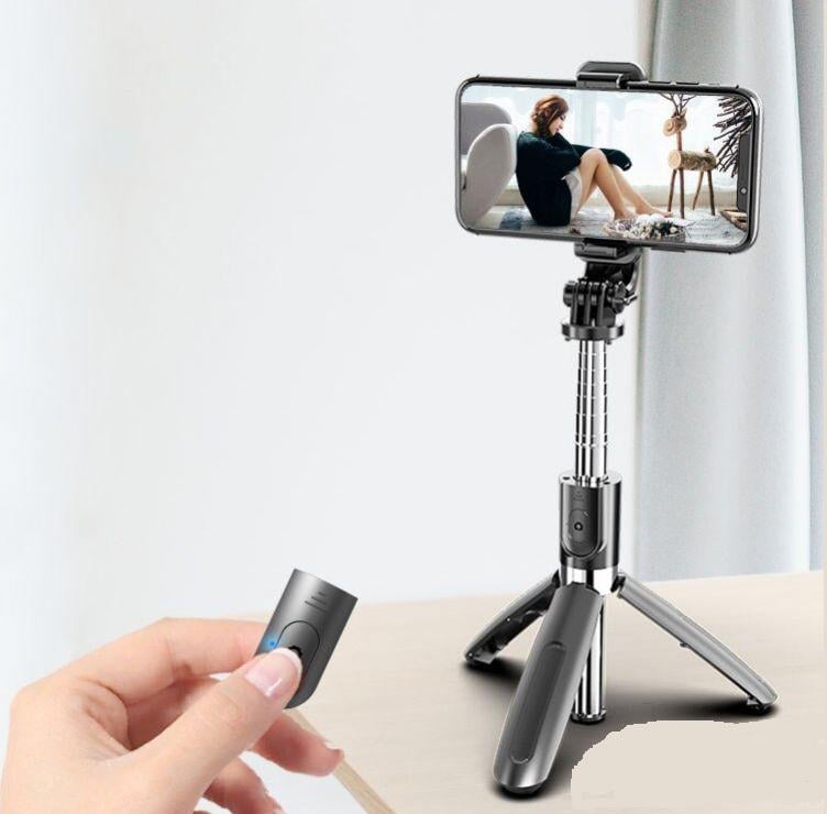 Монопод беспроводной со встроенной трехногой Selfie Stick L02 (MS-12720) - фото 6