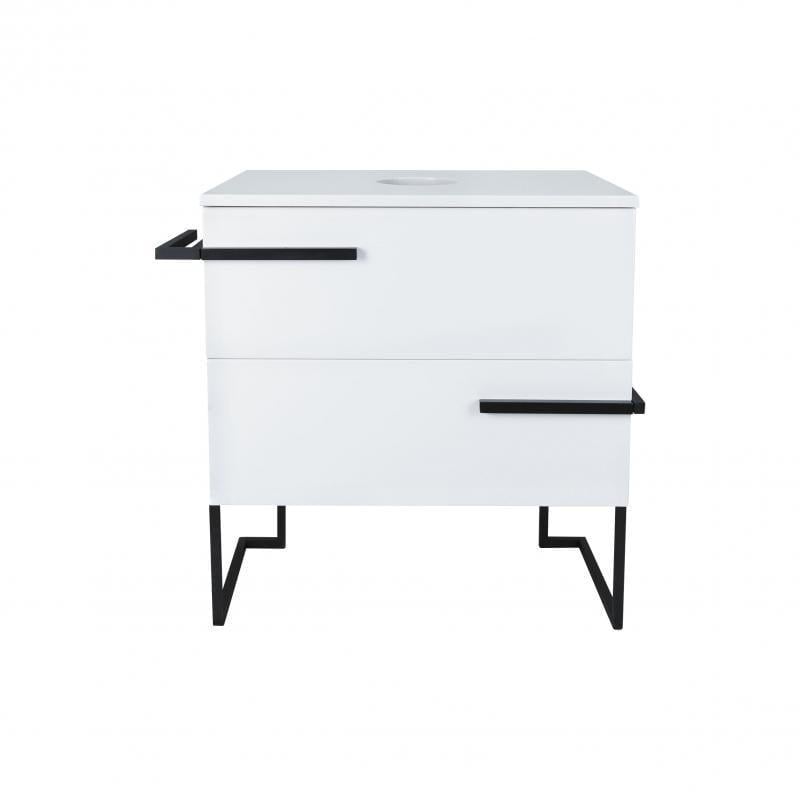 Тумба напольная со столешницей Q-tap Taurus 600х616х437 White/Whitish oak (QT2480TNT603WWO)