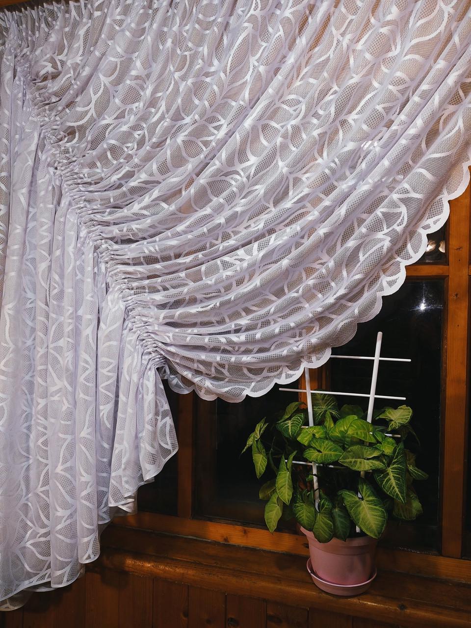 Занавеска кухонная Камелия левая Белый - фото 4 Занавеска кухонная Камелия левая Белый - фото 4