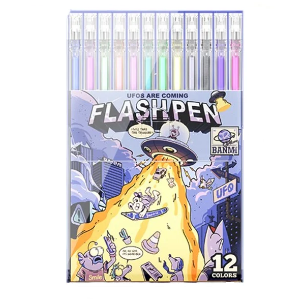 Гелеві ручки з блискітками 12 шт. (Q00267)