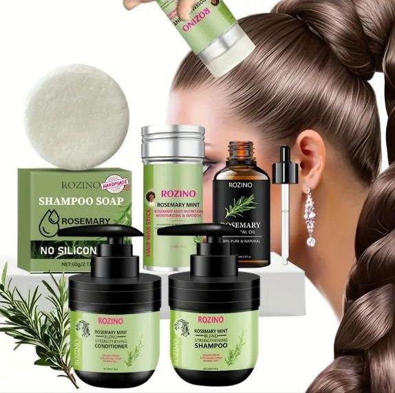 Набір для догляду за волоссям ROZINO з розмарином і м'ятою - фото 4 Набір для догляду за волоссям ROZINO з розмарином і м'ятою - фото 4