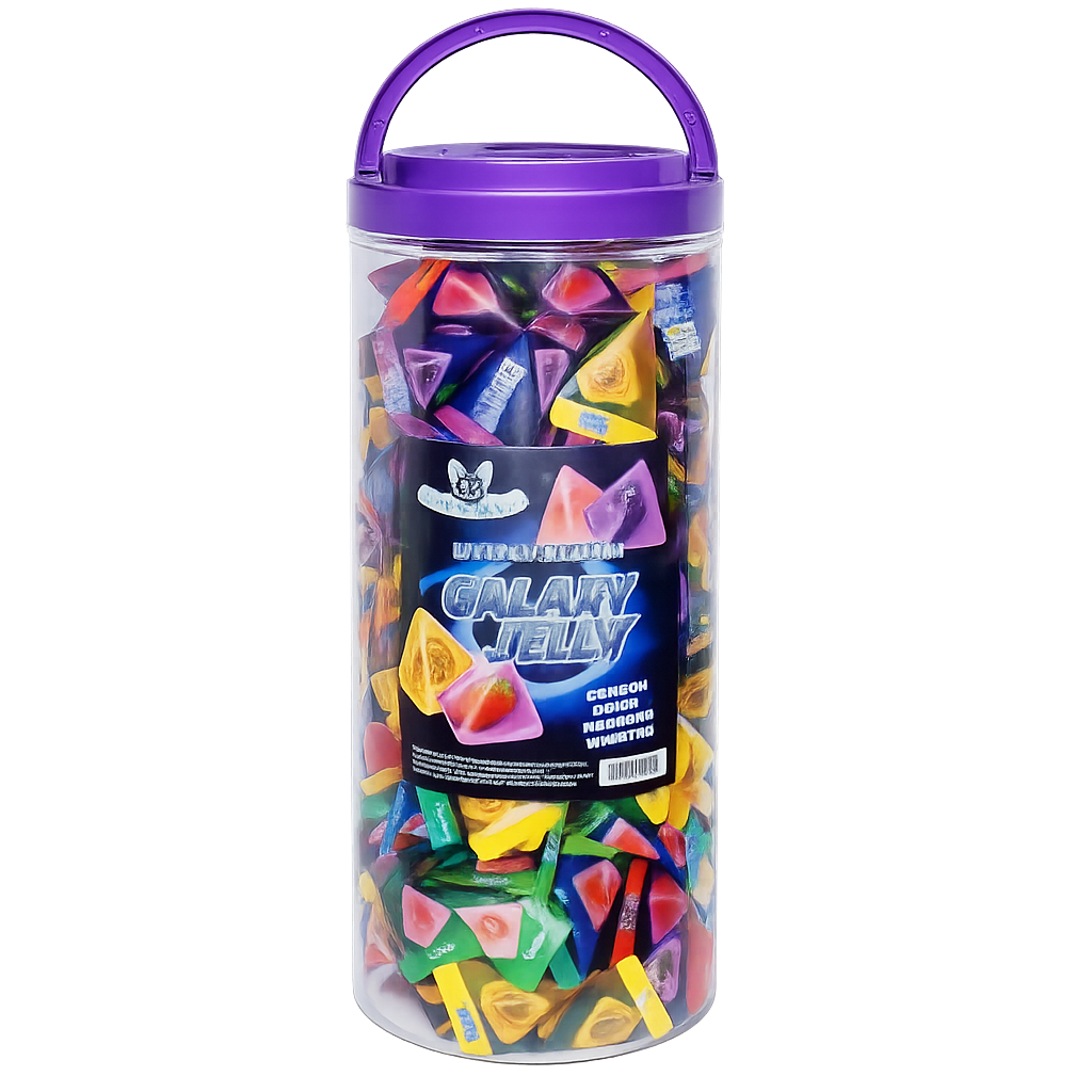 Цукерки желейні м’які Galaxy Jelly трикутники фруктовий мікс 160 шт. по 10 г (33497385)