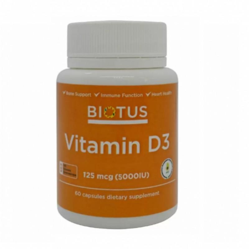 Вітаміни Biotus Vitamin D3 5000 МЕ 60 капс. (BIO-530111)