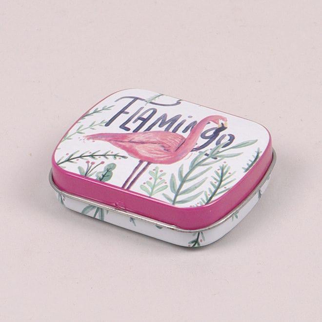 Коробочка металлическая Flora Фламинго для хранения мелочей (25232)