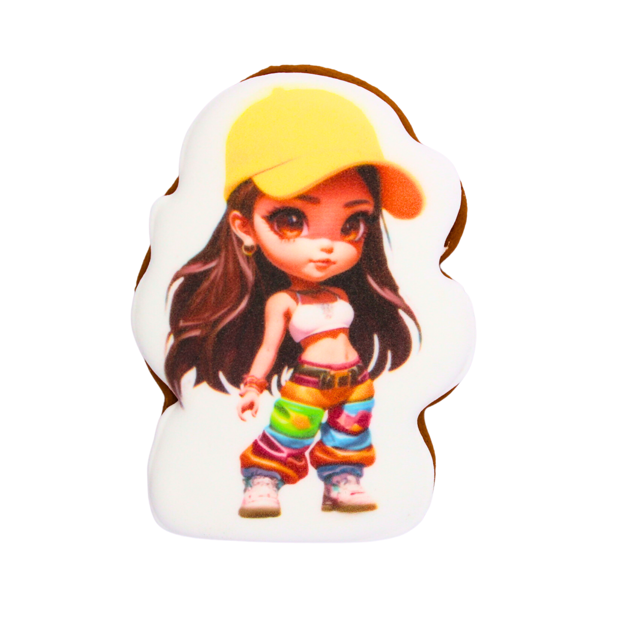 Пряник с принтом Крафт Девочка в цветном 45 г